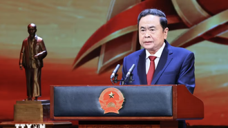 Chủ tịch Quốc hội Trần Thanh Mẫn phát biểu. (Ảnh: TTXVN)