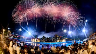 Pháo hoa được bắn vào các tối 29/8 và 1/9 tại Sun World Vung Tau. Ảnh: Sun World Vung Tau
