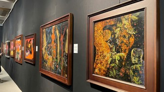 Không gian triển lãm “Chạm vào thinh không” tại Bảo tàng Phụ nữ Việt Nam. Ảnh: Cẩm Nhung