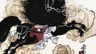 Một tác phẩm của họa sĩ Lê Trí Dũng tại triển lãm Thánh Mã