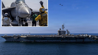 Lực lượng Mỹ trên tàu sân bay đang hiện diện tại Trung Đông. Ảnh: Hải quân Mỹ