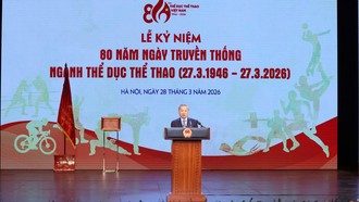 Tổng Bí thư Tô Lâm dự và phát biểu tại buổi Lễ.