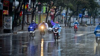 Cả nước mưa lớn, Bắc Bộ dự kiến có dông mạnh