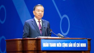 Tổng Bí thư, Chủ tịch nước Tô Lâm dự và có bài phát biểu quan trọng tại phiên trọng thể Đại hội đại biểu toàn quốc Đoàn Thanh niên cộng sản Hồ Chí Minh lần thứ XIII, sáng 25/6 - Ảnh: VGP