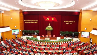 Phiên bế mạc Hội nghị lần thứ tư Ban Chấp hành Trung ương Đảng khóa XIV. Ảnh: Phương Hoa/TTXVN