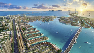 Biệt thự với tầm nhìn trực diện biển hồ 800 ha và biển Đông tại Vinhomes Green Paradise