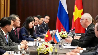 Thủ tướng Chính phủ Lê Minh Hưng tiếp Tổng Giám đốc Quỹ Đầu tư trực tiếp Nga Kiril Dmitriev. (Ảnh: TTXVN)