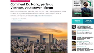 Bài báo đăng trên tạp chí điện tử Journal des Français à l'étranger của Pháp. (Ảnh: TTXVN phát)