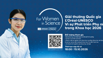 Học bổng Quốc gia L’Oréal – UNESCO Vì sự Phát triển Phụ nữ trong Khoa học năm 2026
