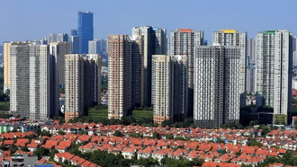Tầm nhìn đến năm 2050, Thủ đô Hà Nội là thành phố kết nối toàn cầu, có mức sống và chất lượng cuộc sống cao. (Ảnh: Tuấn Anh/TTXVN)