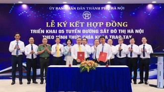 Thành phố Hà Nội và liên danh Vinhomes - SGC chính thức ký kết hợp đồng tổng thầu 5 tuyến đường sắt đô thị theo hình thức chìa khóa trao tay