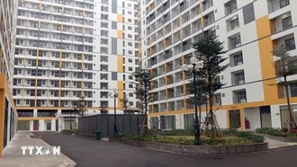 Dự án Nhà ở xã hội thuộc Dự án Khu đô thị-Dịch vụ thương mại và nhà ở công nhân Tràng Duệ. (Ảnh: Hoàng Ngọc/TTXVN)