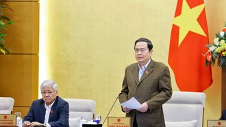 Chủ tịch Quốc hội Trần Thanh Mẫn phát biểu khai mạc phiên họp.