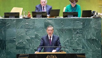 Tổng Bí thư, Chủ tịch nước Tô Lâm phát biểu tại Phiên thảo luận chung cấp cao Đại hội đồng Liên hợp quốc Khóa 79. 