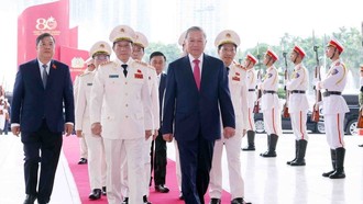 Tổng Bí thư Tô Lâm tới dự Lễ kỷ niệm 80 năm Ngày truyền thống Công an nhân dân.