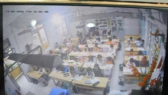 Hình ảnh lớp học tại buổi diễn ra sự việc.