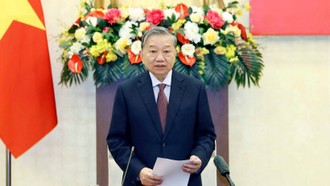 Tổng Bí thư Tô Lâm phát biểu.