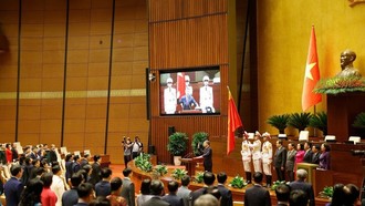 Thủ tướng Chính phủ Lê Minh Hưng tuyên thệ nhậm chức. 