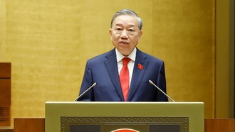 Chủ tịch nước Cộng hòa xã hội chủ nghĩa Việt Nam Tô Lâm phát biểu nhậm chức.