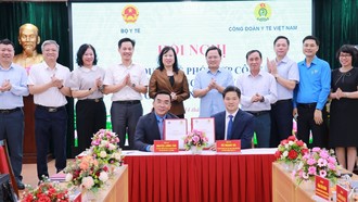 Hội nghị ký kết Quy chế phối hợp công tác giữa Bộ Y tế và Công đoàn Y tế Việt Nam giai đoạn 2026 - 2030
