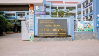 Trường Tiểu học Lương Thế Vinh, nơi xảy ra sự việc giáo viên dùng kim tiêm phạt học sinh.