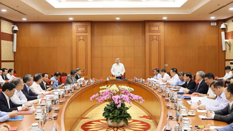 Tổng Bí thư Tô Lâm, Trưởng Ban Chỉ đạo Trung ương chủ trì cuộc họp Thường trực Ban Chỉ đạo Trung ương về phòng, chống tham nhũng, lãng phí, tiêu cực sáng 18/3/2026. 