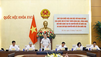 Chủ tịch Quốc hội Trần Thanh Mẫn phát biểu. 