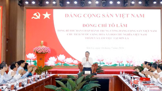 Tổng Bí thư, Chủ tịch nước Tô Lâm làm việc với Ban Thường vụ Tỉnh ủy Sơn La. 