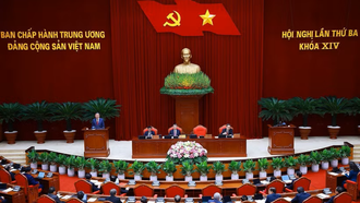 Phiên khai mạc Hội nghị lần thứ ba Ban Chấp hành Trung ương Đảng khóa XIV.