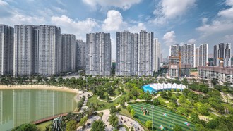 Không gian xanh giàu tiện ích tại Imperia Smart City, nằm trong khu vực đại đô thị phía Tây Hà Nội