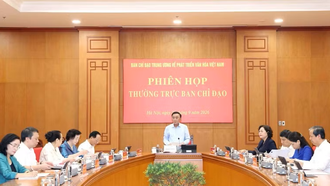 Thường trực Ban Bí thư Trần Cẩm Tú phát biểu chỉ đạo phiên họp. 