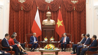 Tổng Bí thư, Chủ tịch nước Tô Lâm tiếp Thủ tướng Ba Lan Donald Tusk.