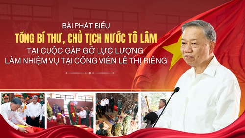 Phát biểu của Tổng Bí thư, Chủ tịch nước Tô Lâm tại cuộc gặp gỡ lực lượng làm nhiệm vụ tại công viên Lê Thị Riêng 