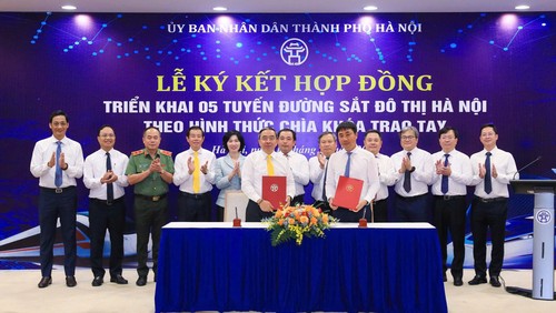 Thành phố Hà Nội và liên danh Vinhomes - SGC chính thức ký kết hợp đồng tổng thầu 5 tuyến đường sắt đô thị theo hình thức chìa khóa trao tay