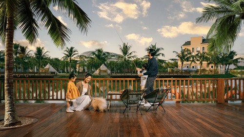 Không gian riêng và khoảng xanh quanh biệt thự Ocean City mang lại phút giấy thư giãn cho cả gia đình