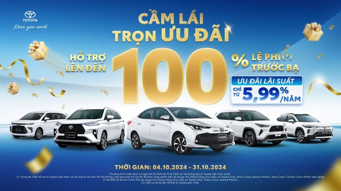 Toyota Việt Nam triển khai chương trình khuyến mại cho mẫu xe Vios, Velor Cross, Avanza Premio, Yaris, Corolla Cross