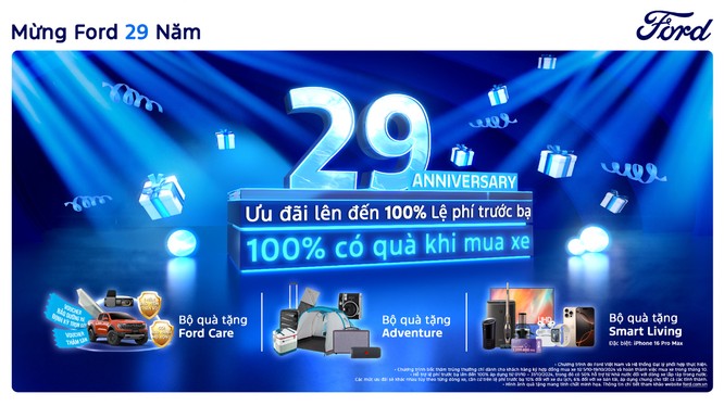 Ford Việt Nam Và Hệ Thống Đại Lý Toàn Quốc Tri Ân Khách Hàng Với Chương Trình ‘Mừng Ford 29 Năm’ Trong Tháng 10