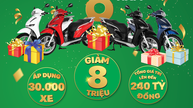 Pega ưu đãi nhân kỷ niệm 8 năm thành lập, giảm giá 8 triệu đồng cho Pega-S