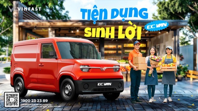 Người dùng đếm ngược đợi mở cọc VinFast EC Van: Giảm 10 triệu đồng, miễn phí trước bạ, nhiên liệu 0 đồng