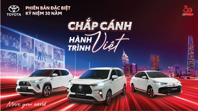 Toyota Việt Nam ra mắt phiên bản đặc biệt kỷ niệm 30 năm thành lập cùng nhiều ưu đãi hấp dẫn trong tháng 9