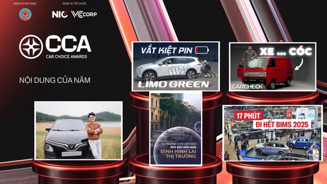 Gala trao giải Car Choice Awards 2025: Vinh danh 13 giải, thưởng kết hợp trình diễn âm nhạc mãn nhãn, khẳng định tinh thần 'vươn mình bứt tốc' của ngành xe Việt