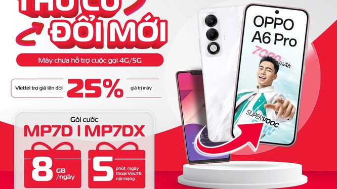 “Thu cũ đổi mới” là một trong những chương trình Viettel đồng hành với khách hàng nâng cấp thiết bị hỗ trợ 4G/5G VoLTE