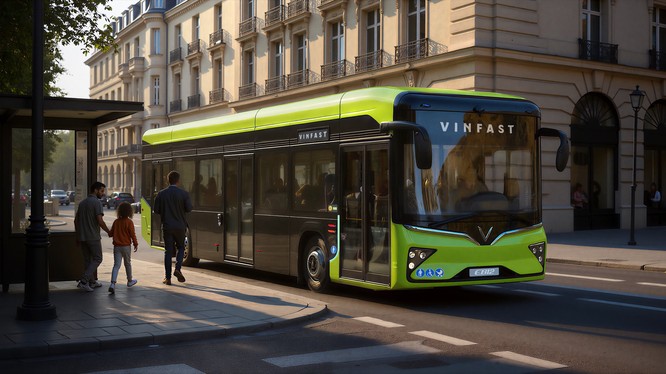 VinFast giới thiệu xe buýt điện tại châu Âu, lần đầu ra mắt thi trường quốc tế