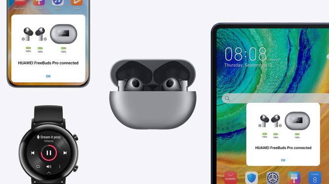 Huawei ra mắt tai nghe không dây chống ồn chủ động thông minh cao cấp – Huawei FreeBuds Pro tại Việt Nam