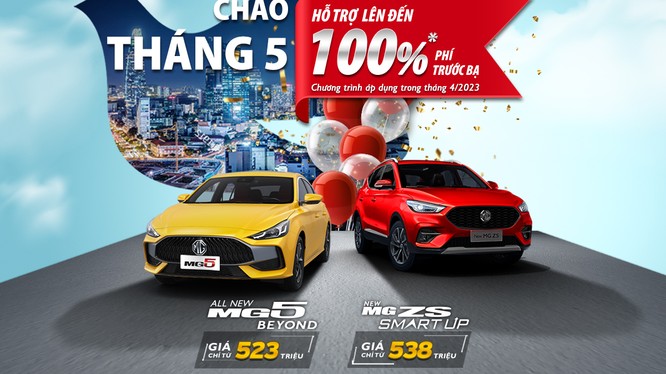 Tưng bừng khuyến mãi tháng 5/2023 cho tất cả các mẫu xe MG tại Việt Nam