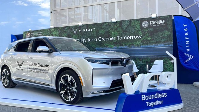 Vinfast là đại diện doanh nghiệp Việt Nam duy nhất phát biểu và trưng bày xe tại COP28