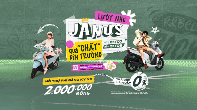 Cùng Yamaha khởi động mùa hè hứng khởi với chương trình "Lướt nhẹ Janus, Quà ‘chất’ đến trường"