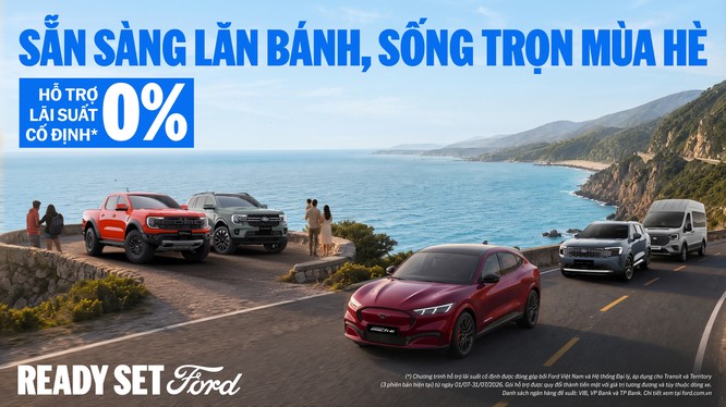 Ford Việt Nam và Hệ thống Đại lý hỗ trợ lãi suất cố định 0% trị giá lên đến 41.000.000 khi mua xe trong tháng 7/2026