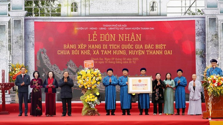 Chùa Bối Khê đón nhận Bằng xếp hạng Di tích quốc gia đặc biệt