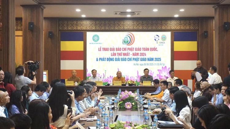 Lễ trao Giải Báo chí toàn quốc về “Tuyên truyền lối sống Tốt Đạo - Đẹp Đời, Phật giáo Việt Nam đồng hành cùng dân tộc” lần thứ nhất, năm 2024 và Phát động Giải báo chí Phật giáo năm 2025